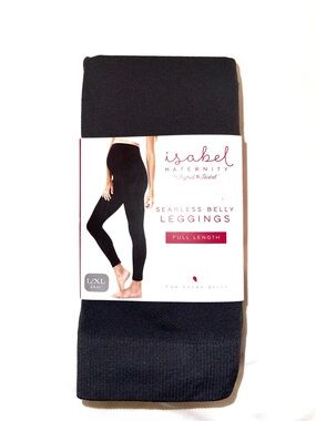 Ingrid & Isabel Maternity Seamless Belly Leggings - Gray Size L/XL